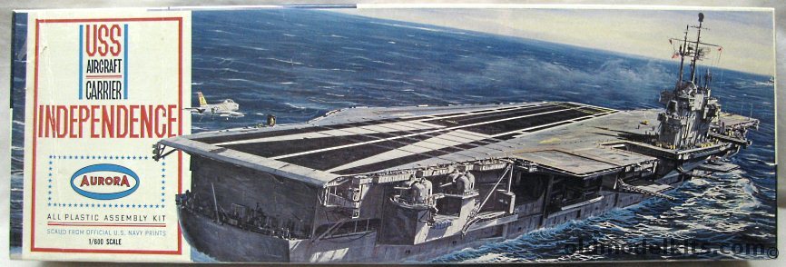 Aurora 1/600 USS Independence CV-62 or USS Ranger CV-61 - Aircraft Carrier, 700-250 plastic model kit